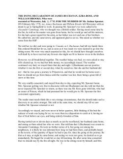 THE DYING DECLARATION OF JAMES BUCHANAN, EZRA ROSS
