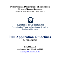 Full Application Guidance - Standards Aligned System