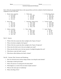 Common Assessment #2 Review Part I