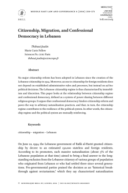 Citizenship, Migration, and Confessional Democracy