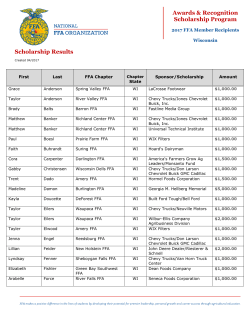 Wisconsin - National FFA Organization