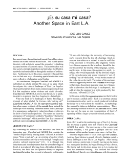 su casa mi casa? Another Space East L.A.