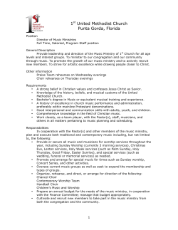 Director of Music Ministries, Full Time