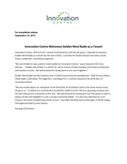 Innovation Centre Welcomes Golden West Radio as a Tenant