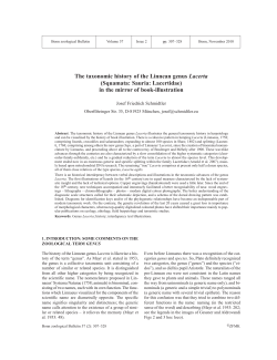 The taxonomic history of the Linnean genus Lacerta