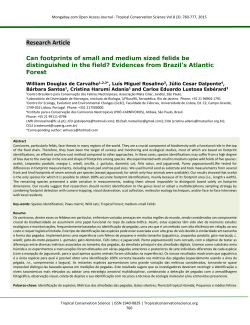 Can footprints of small and medium sized felids be distinguished in