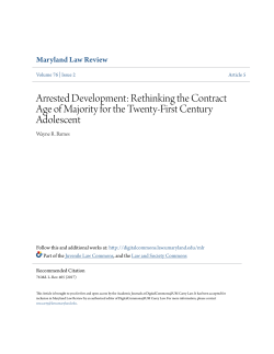 Arrested Development: Rethinking the Contract Age of Majority for