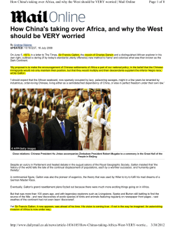 How China`s taking over Africa, and why the West