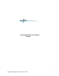 CAWST Accounting Policies Procedures 2014-11-06