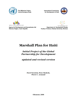 Marshall Plan for Haiti