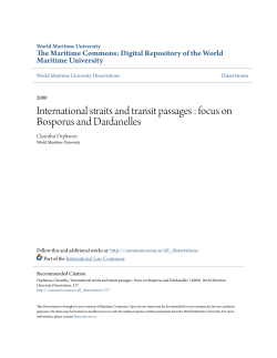 International straits and transit passages : focus on Bosporus and