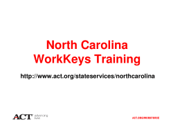 North Carolina WorkKeys Training