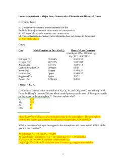 1 Lecture 4 questions &ndash; Major Ions, Conservative Elements and