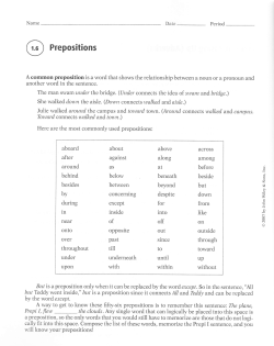 Prepositions