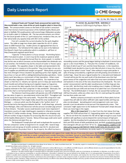 Sponsored by FI HOG SLAUGHTER, WEEKLY