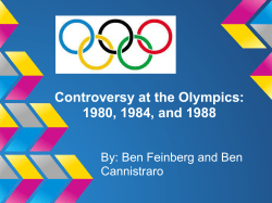 Controversy at the Olympics: 1980, 1984, and 1988