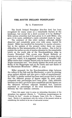 the. south ireland peneplane