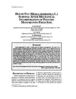 house fly (musca domestica l.) survival after mechanical
