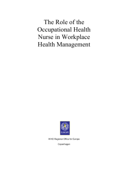 The Role of the Occupational Health Nurse in Workplace Health