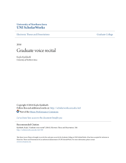 Graduate voice recital - UNI ScholarWorks