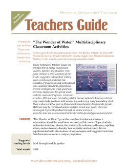 The Wonder of Water!