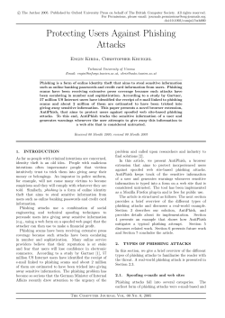 Protecting Users Against Phishing Attacks