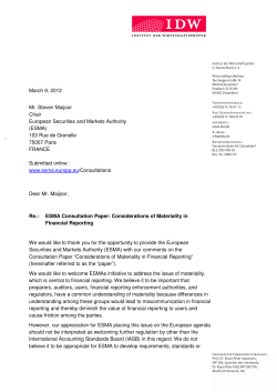 Considerations of Materiality in Financial Reporting