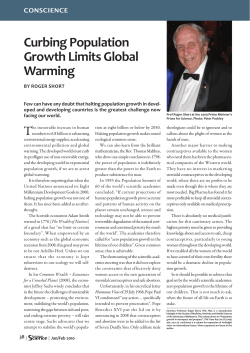 Curbing Population Growth Limits Global Warming