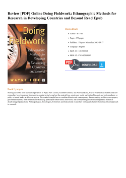 Review  Online Doing Fieldwork: Ethnographic