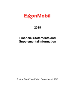 2015 Financial Statements and Supplemental