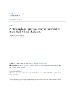 A Historical and Analytical Study of Feminization in the Field of