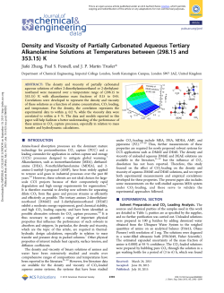 Density and Viscosity of Partially Carbonated Aqueous Tertiary