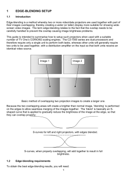 Edge blending setup 1.6