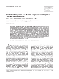 Quantitative Analysis of Land Mammal Zoogeographical Regions in