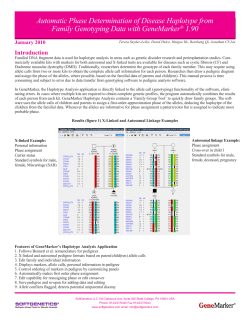 Haplotype Analysis Application Note