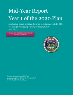 Mid-Year Report Year 1 of the 2020 Plan