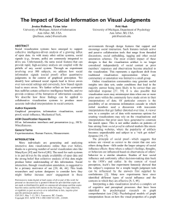 The Impact of Social Information on Visual Judgments