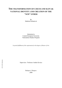 the transformation of czech and slovak national identity and