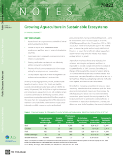 Growing Aquaculture in Sustainable Ecosystems