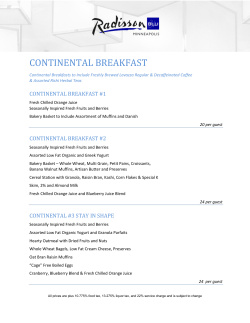 continental breakfast