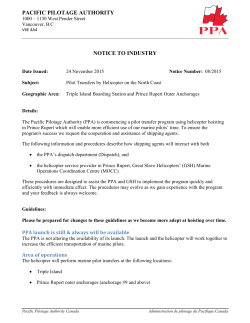 Notice to Industry regarding GSH - Administration de Pilotage du