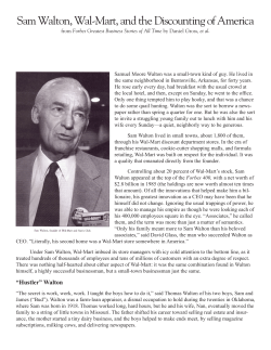 Sam Walton, Wal-Mart, and the Discounting of America