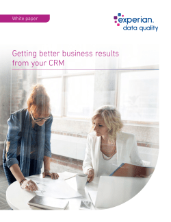 Getting better business results from your CRM