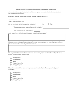 DEPARTMENT OF COMMUNICATIONS SURVEY OF