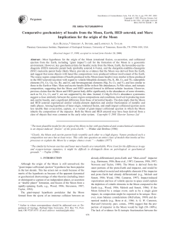 Comparative geochemistry of basalts from the Moon, Earth, HED