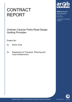 Road Design &ndash; Victorian Caravan Parks