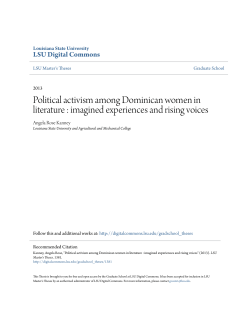 Political activism among Dominican women in literature : imagined
