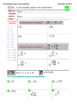 8-9 simplify square roots.notebook