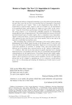 Return to Empire: The New U.S. Imperialism in Comparative