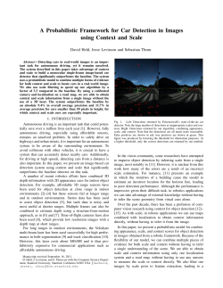A Probabilistic Framework for Car Detection in Images